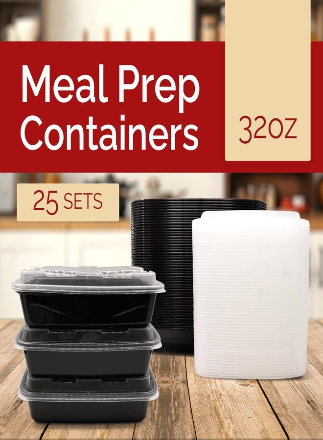 Reli. Meal Prep Containers 32 oz (25 Pack) 1 Compartment Meal Prep Containers Reusable, Microwave Safe | Plastic Togo Box for Food | Boxes for Takeout, To Go, Leftover, Food - Image 2