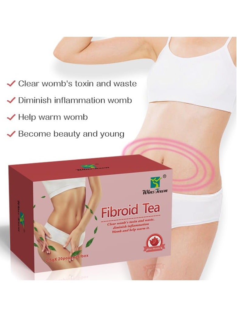 Wins Town - Fibroid Tea, Natural Ingredients Fibroid Herbal Tea Bag, Antioxidant Fibroid Tea For Women Healthy Womb, Natural Uterine Womb Cleaning Tea For The Health Of The Uterus. - Image 1