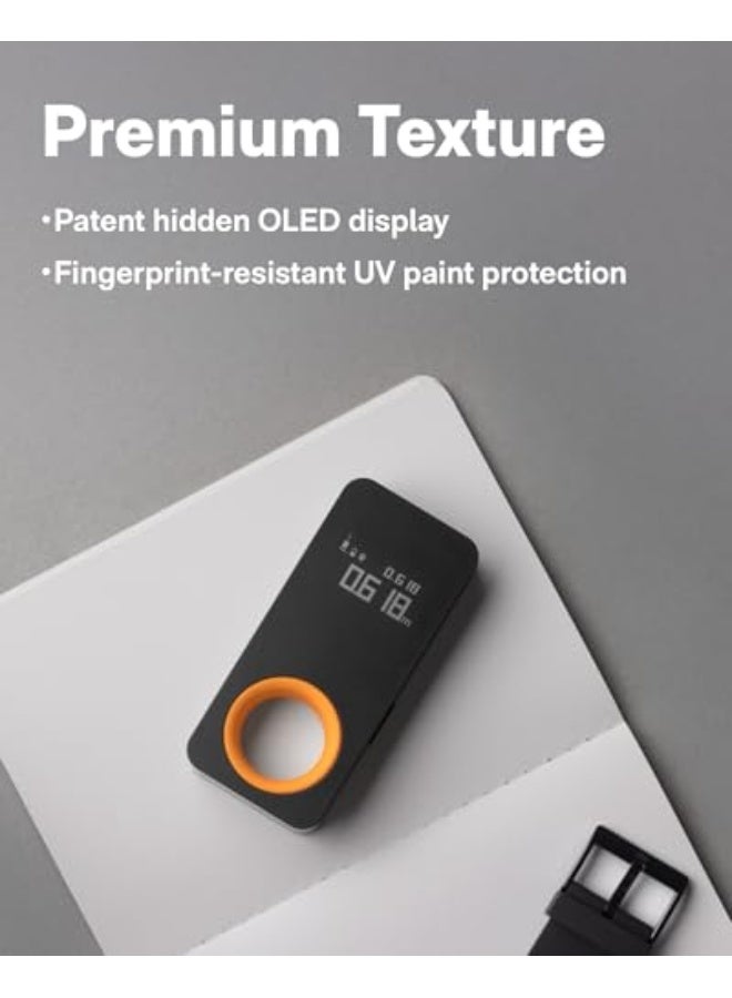 Hoto Digital Laser Meter with Bluetooth and iRing Mount, 98 ft, ±1/16 inch accuracy, two measuring modes, interchangeable meter/foot units, and Type-C charging. - Image 4