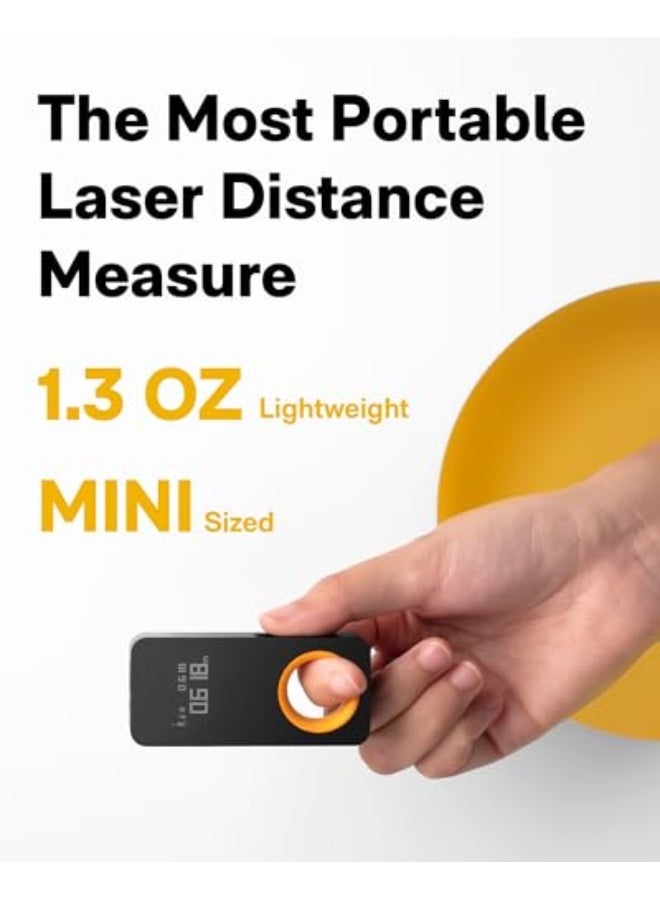 Hoto Digital Laser Meter with Bluetooth and iRing Mount, 98 ft, ±1/16 inch accuracy, two measuring modes, interchangeable meter/foot units, and Type-C charging. - Image 2