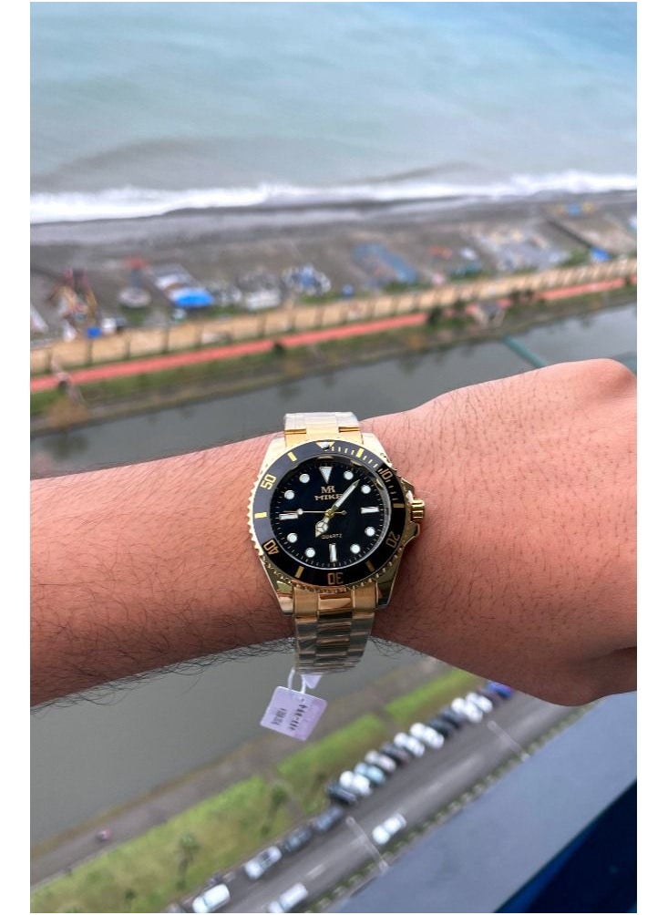 MIKE Men's watch in gold and black  - Image 1