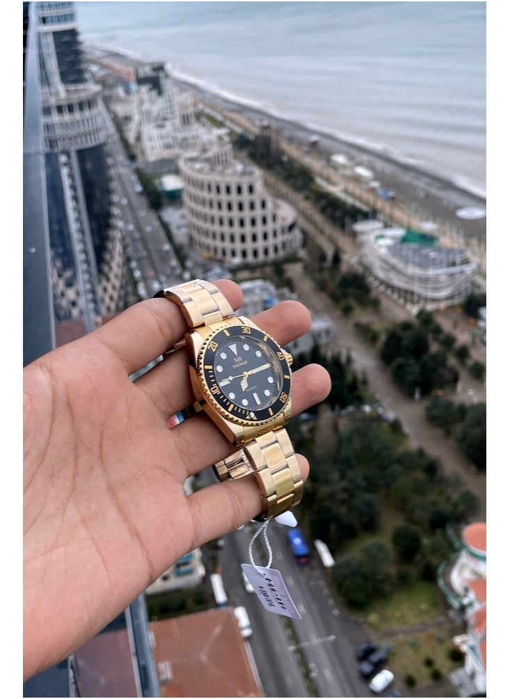 MIKE Men's watch in gold and black  - Image 3