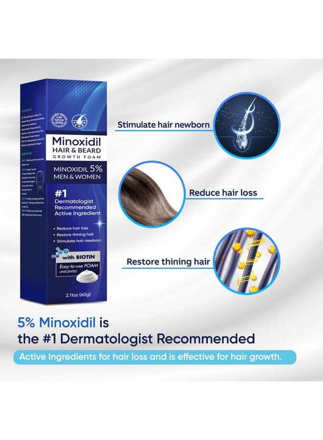 Artimore 5% Minoxidil Foam for Men and Women, 5% Minoxidil for Men Foam, Minoxidil for Women Hair Growth (60) - Image 4