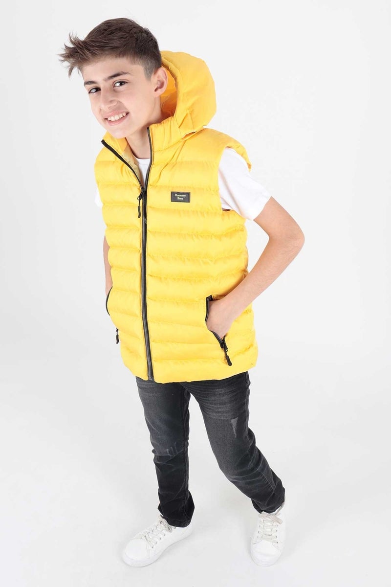 Ahenk Kids AHENGİM BOYS CHILDREN VEST BOYS CHILDREN HOODED PUFF VEST AK215051 - Image 4