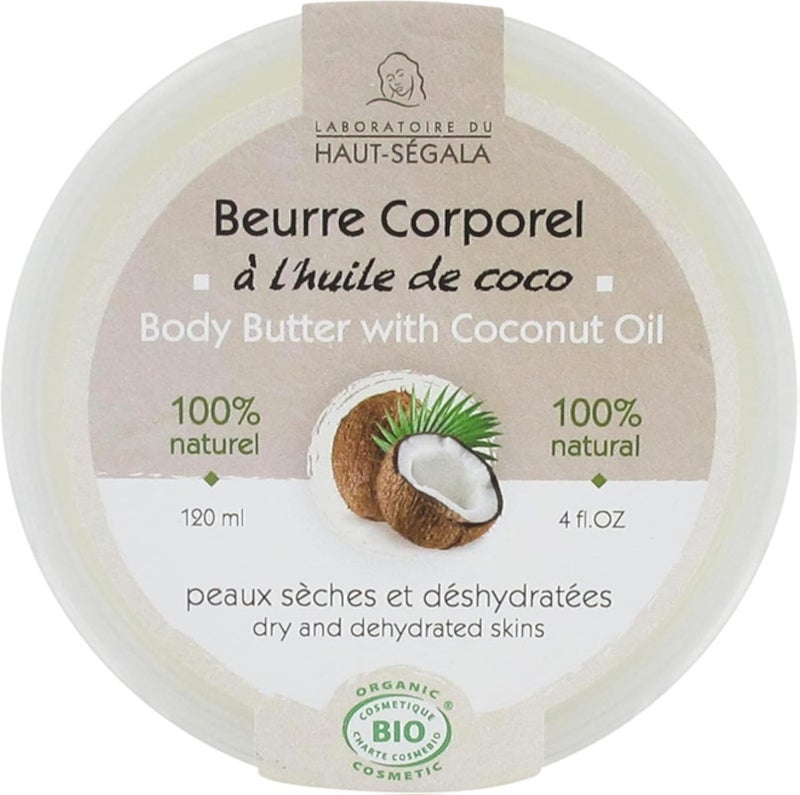 Laboratoire Du Haut-Segala Organic Body Butter with Coconut Oil, 120 ml