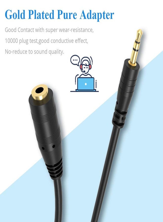 ELECTOP 2.5mm Male to 3.5mm(1/8 inch) Female Stereo Audio Jack Adapter Cable for Headphone - Image 3