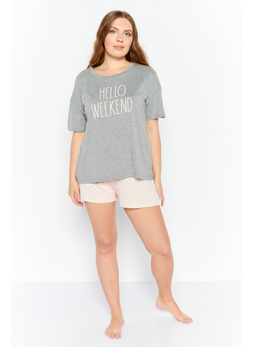 Rae Dunn - Women 2 Piece Pajama Top And Bottom Set, Grey - Image 1