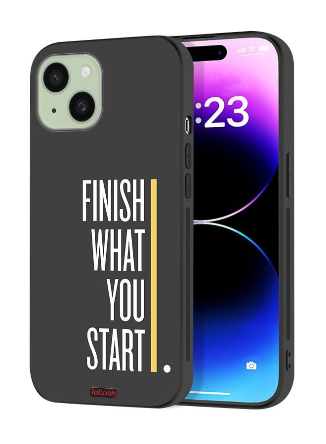 Tolwak Apple iPhone 15 Plus Protective Case Cover Finish What You Start - Image 1