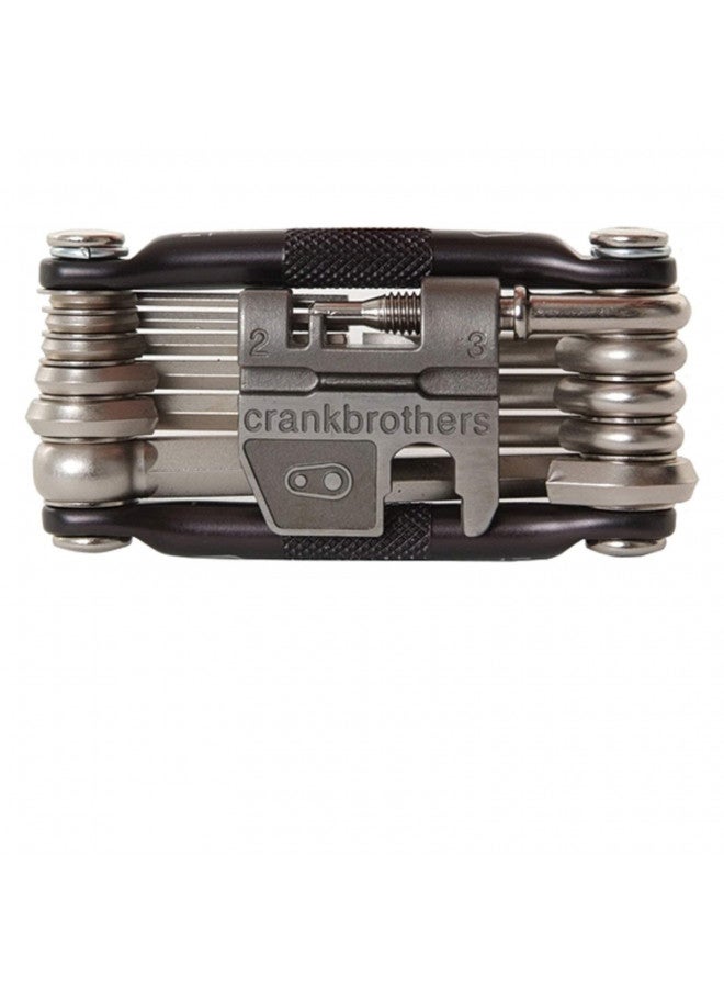 Crankbrothers Multi Tool M 17 Bike Tool - MTB Multi-Tool Nickel - 17 bicycle tools (17 in 1 tool), ergonomic and lightweight - Image 2