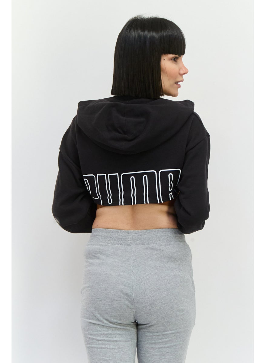 PUMA Women Sportswear Fit Long Sleeve Outdoor Hoodie, Black  - Image 4