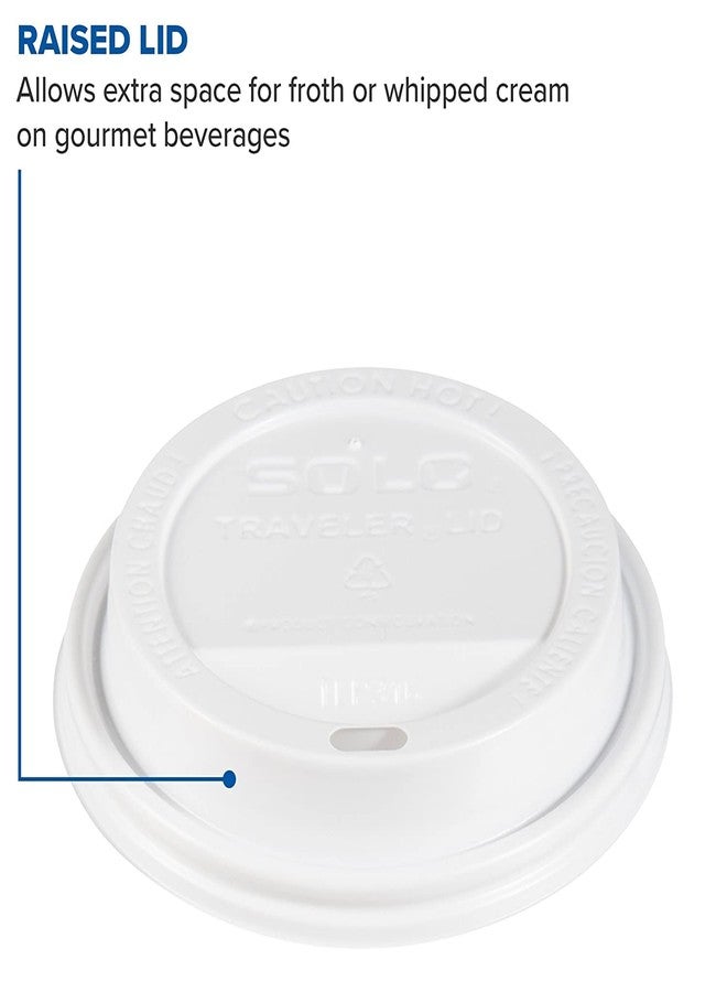 SOLO TLP316-0007 White Traveler Lid for SSP and Bare Paper Hot Cup - 2 Packs of 100 (200 Lids Total) - Image 5