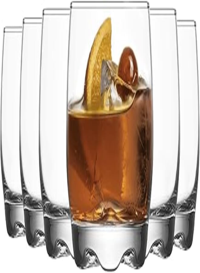 LAV ADORA Glass / 290 cc - 9.75 Oz/Elegant design, Trusted Brand, attractive shape of Sparkling Drink, Soft Drink,Smoothies, Juices, Cocktails/High Quality Materials