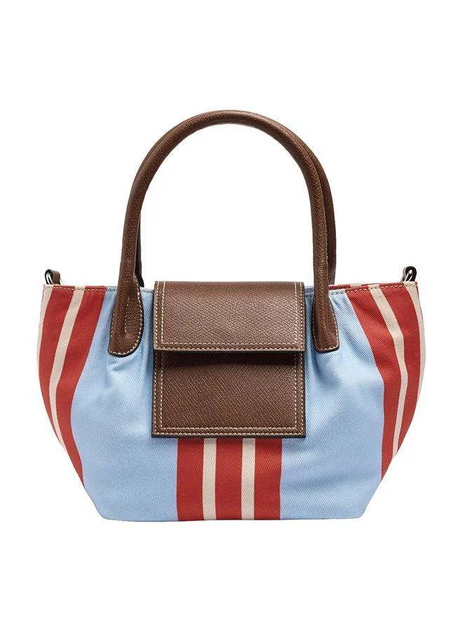 Parfois Tote Bag Of Nylon With Stripes With Flap