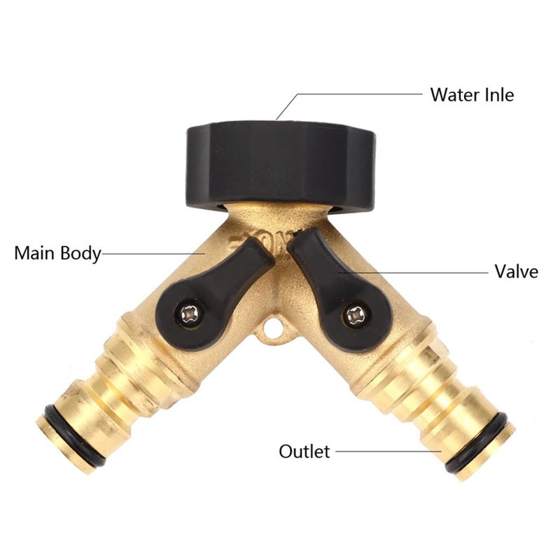 Zerodis G1 FNPT DN25 Copper Garden Water Hose Connector Faucet Splitter Tool For Outdoor Watering Hose Pipe Fitting - Image 4
