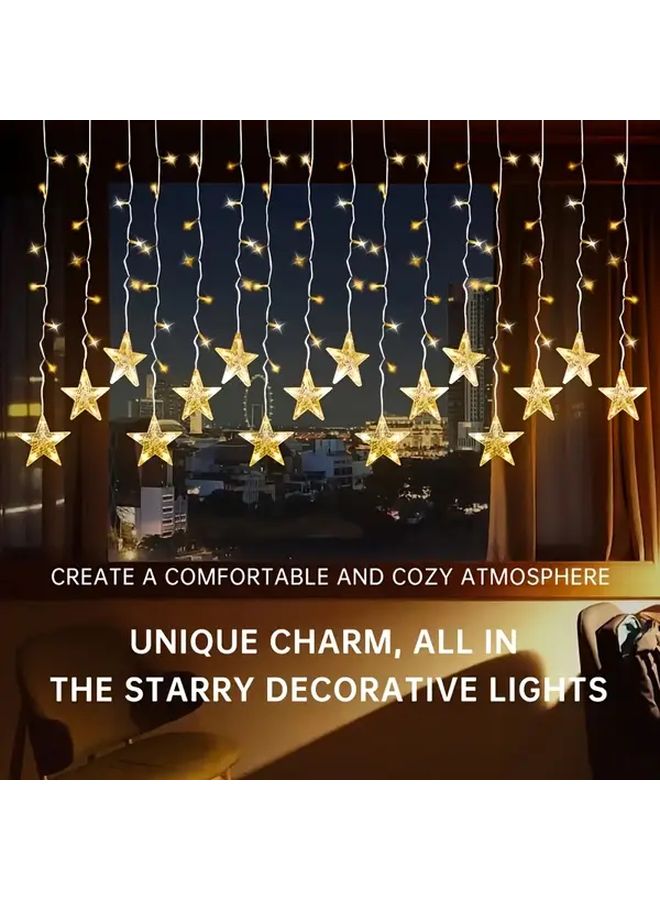 1pc Warm White USB Powered Hanging Crystal Fairy String Light 160LED 8 Modes - Image 5