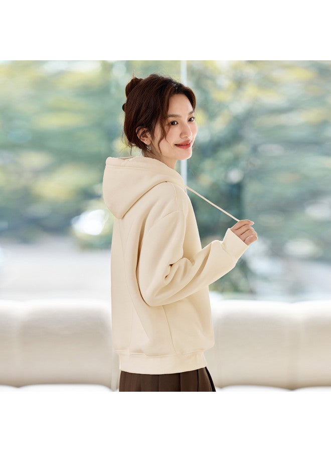mianzhi Hoodie 2025 Autumn Winter New Long Sleeve Hooded Top High-End Fashion Stylish Temperament Winter Women'S Clothing Coat - Image 3