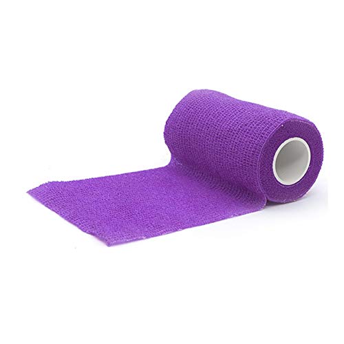 MaoTopCom Vet Wrap Tape Bulk 6 Inch Self-Adhesive Cohesive Bandage Wraps Wide Bandages for Horses Dogs Cats Animals Pets, Purple, 4 Rolls - Image 2