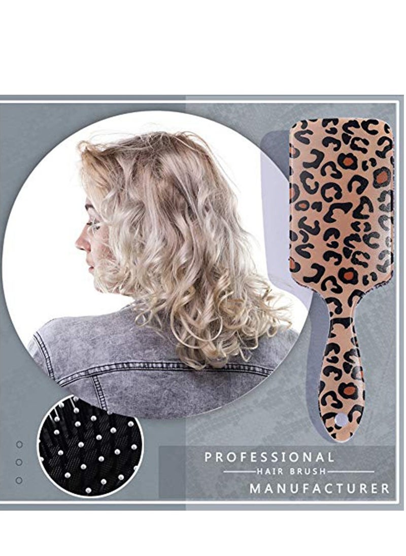 Y&D Leopard Print Hair Brushes, Detangling Brush Anti Static Massage Comb For All Types Wavy/Curly/Thick/Long/Short/Wet And Dry  - Image 2