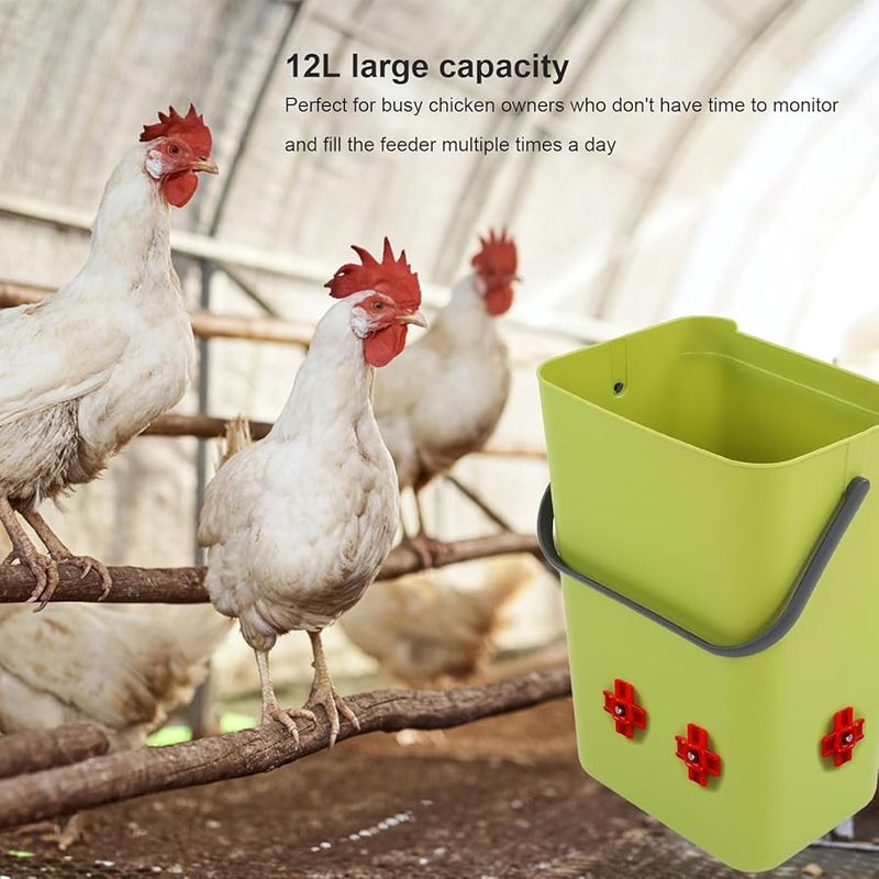 12L Large Capacity Automatic Poultry Waterer With 4 Drinking Spouts Easy To Clean Durable Plastic - Image 5