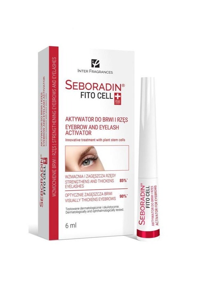 Seboradin Seboradin FitoCell Eyebrow and Eyelash Activator Contains an activator that strengthens, glosses, and nourishes eyebrows and eyelashes - 6Ml - Image 1