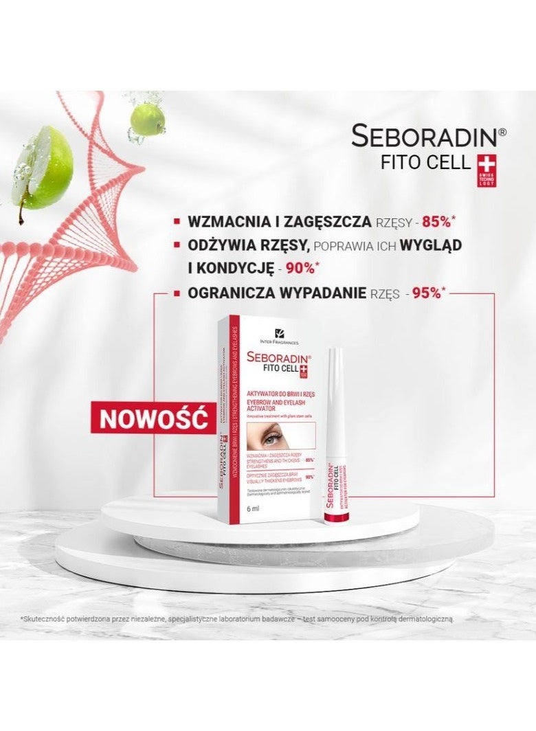 Seboradin Seboradin FitoCell Eyebrow and Eyelash Activator Contains an activator that strengthens, glosses, and nourishes eyebrows and eyelashes - 6Ml - Image 3
