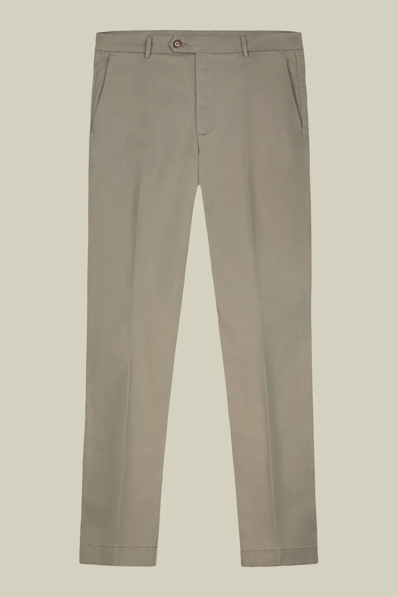 Doppelganger Beige Classic men's chinos in regular fit with stretch twill construction - LT Beige for Men | Best Price UAE