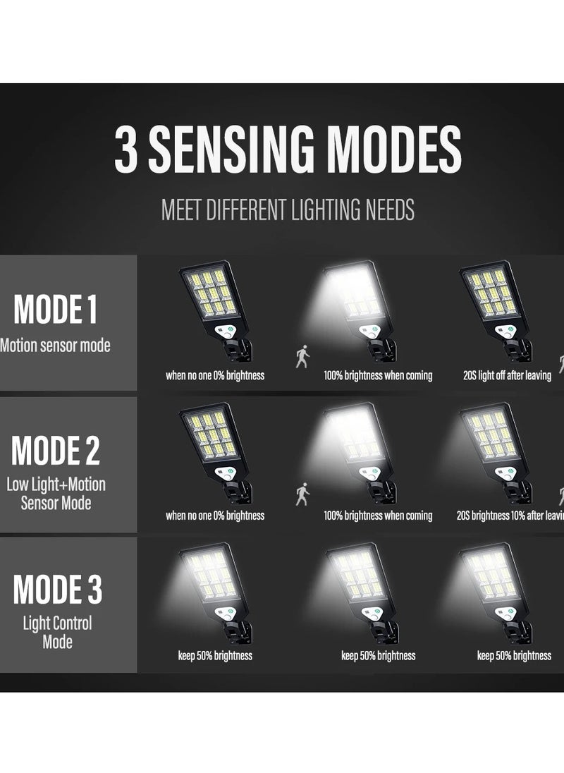 Carebao - Solar Lights Outdoor Waterproof Solar Street Light - Motion Sensor LED Garden Wall Lights IP65 Waterproof Outdoor Solar Powered Lights - Solar Light With Remote Control For Front Door, Yard, Garage - Image 1