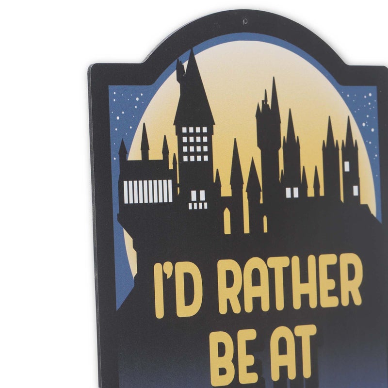 Open Road Brands Harry Potter I'd Rather Be at Hogwarts Metal Sign - Fun Hogwarts Wall Decor for Bedroom or Movie Room - Image 4