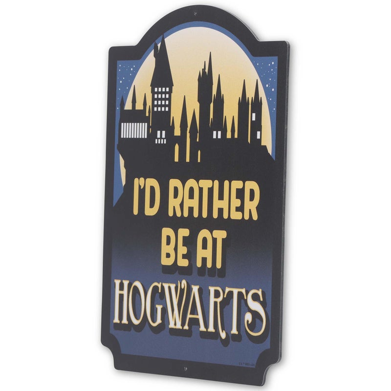 Open Road Brands Harry Potter I'd Rather Be at Hogwarts Metal Sign - Fun Hogwarts Wall Decor for Bedroom or Movie Room - Image 2