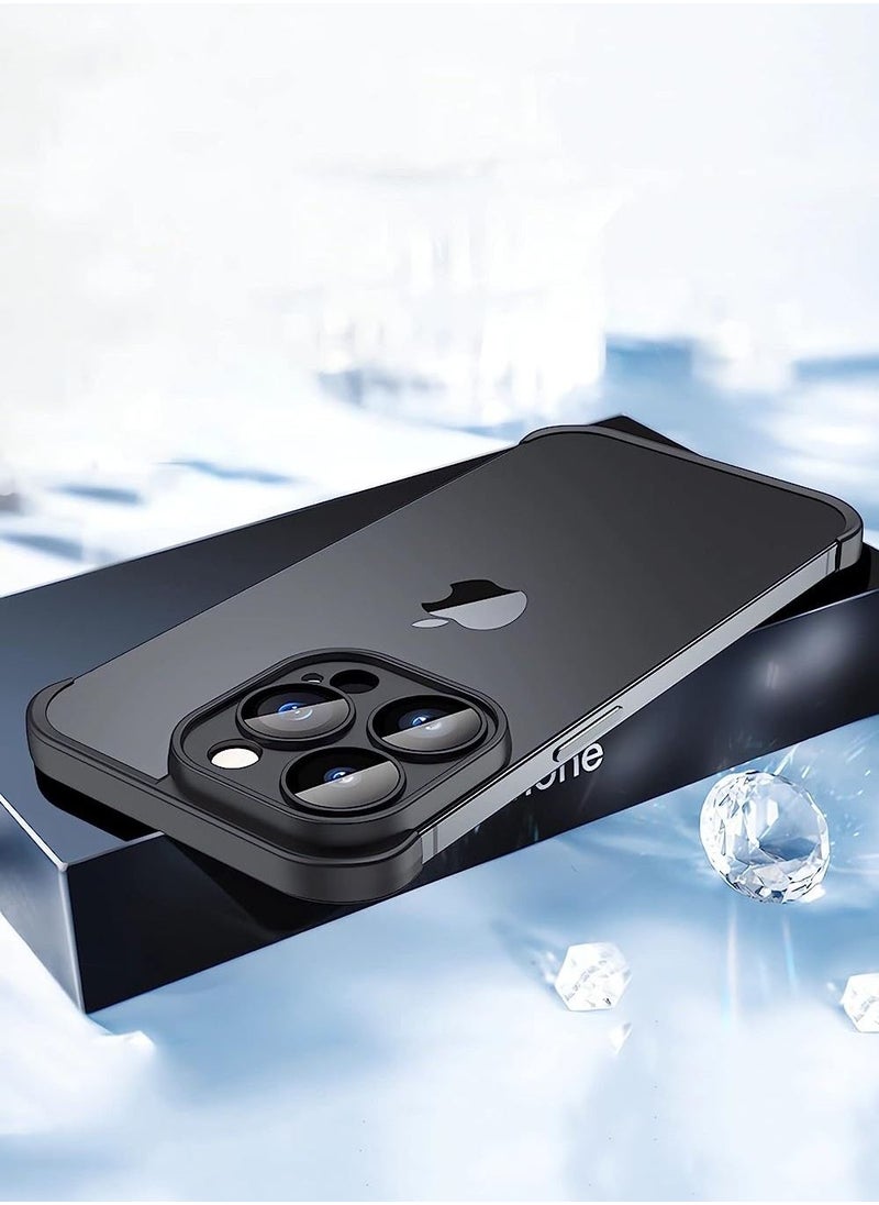 Rock Pow Frameless Case fro iphone 14 pro max with camera lens protector Slim Soft TPU Shockproof Phone Cover  - Image 2