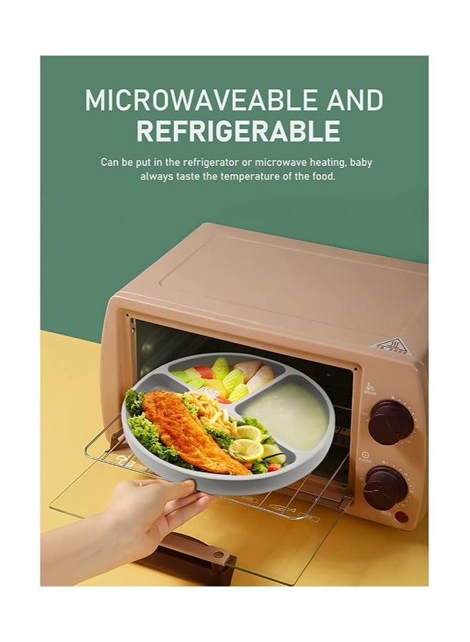 مرفا مجموعة إطعام الأطفال من 10 قطع سيليكون (أزرق) - Image 2