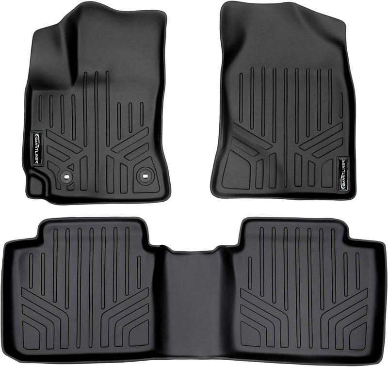 SMARTLINER Floor Mats 2 Row Liner Set Black for 2014-2019 Toyota Corolla - Image 1