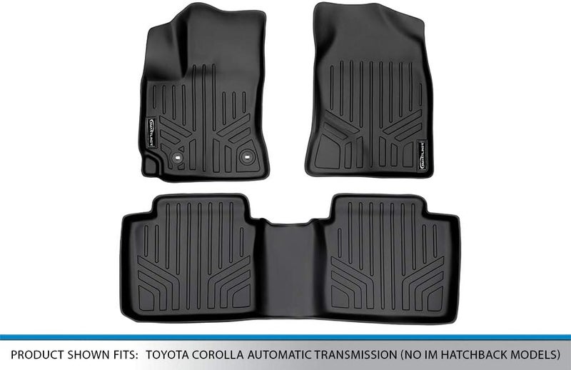 SMARTLINER Floor Mats 2 Row Liner Set Black for 2014-2019 Toyota Corolla - Image 5