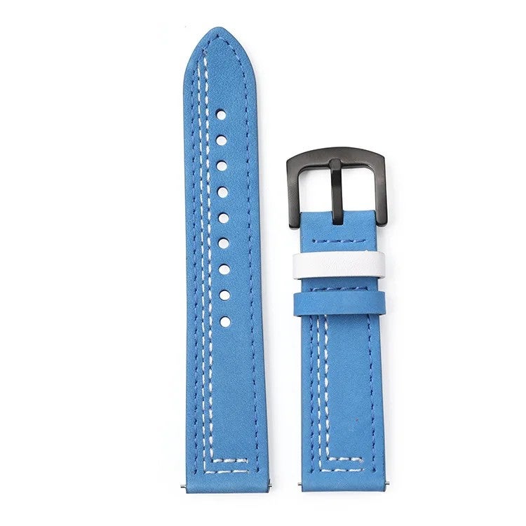 Bluejw 20mm 22mm Replacement Genuine Leather Watch Strap Belt for Huawei Samsung Garmin Watch Bracelet - Image 1