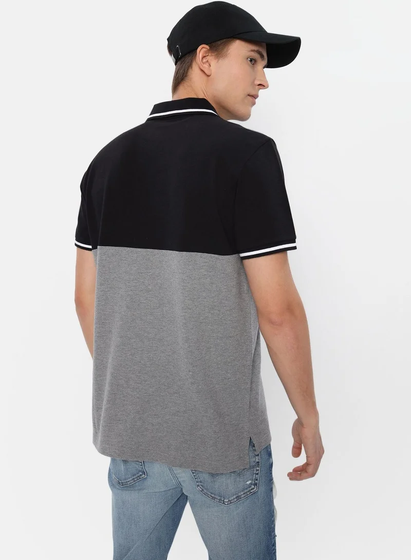 American Eagle Color Block Pique Polo