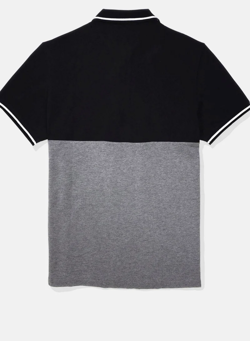 American Eagle Color Block Pique Polo
