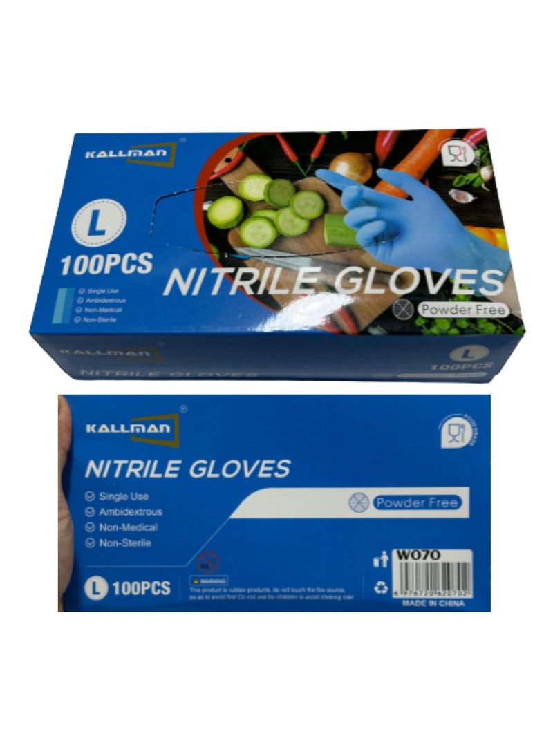 Nitrile Disposable Gloves – Powder-Free, Non-Medical, Ambidextrous, Single Use – 100 Pcs Box – Non-Sterile Rubber Gloves - Image 3