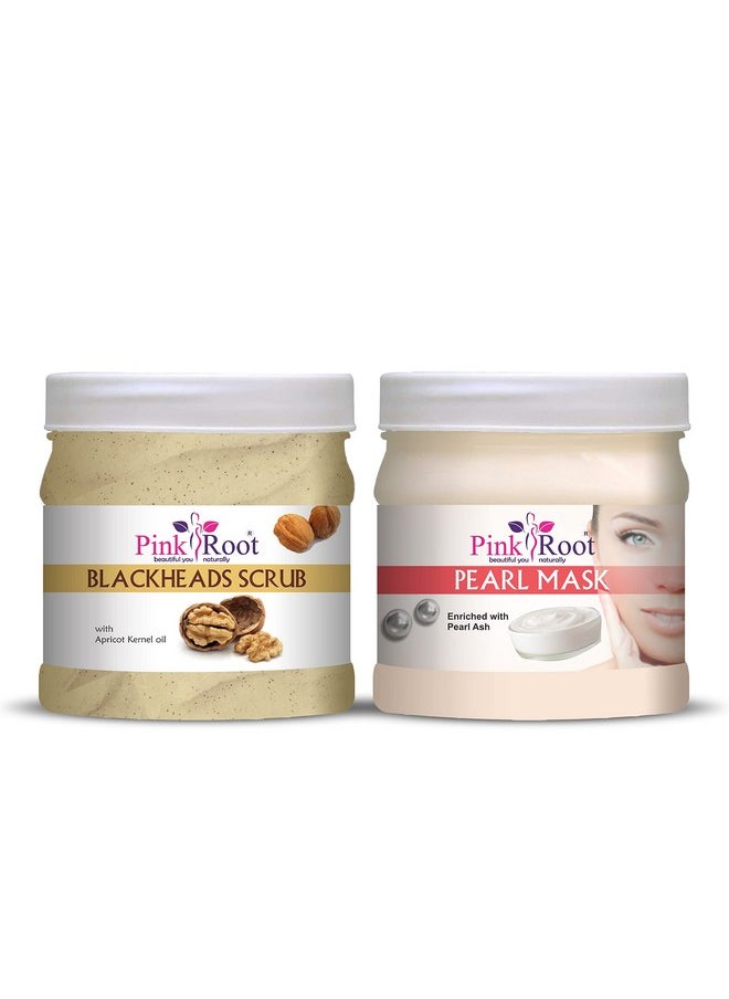 Pink Root - Pink Root Blackheads Scrub 500gm with Pearl Mask 500gm - Image 1