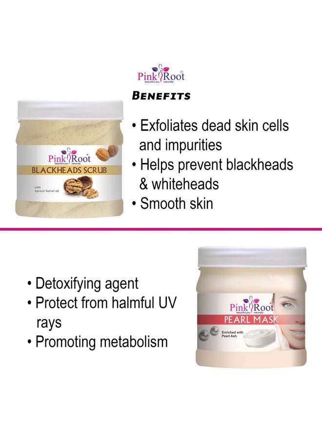 Pink Root - Pink Root Blackheads Scrub 500gm with Pearl Mask 500gm - Image 1