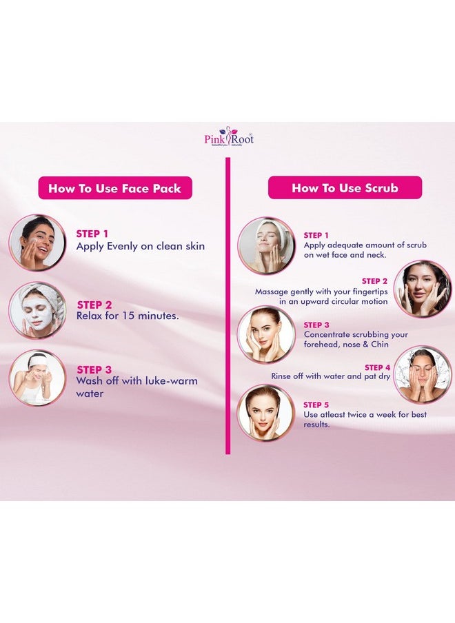 Pink Root - Pink Root Blackheads Scrub 500gm with Pearl Mask 500gm - Image 1