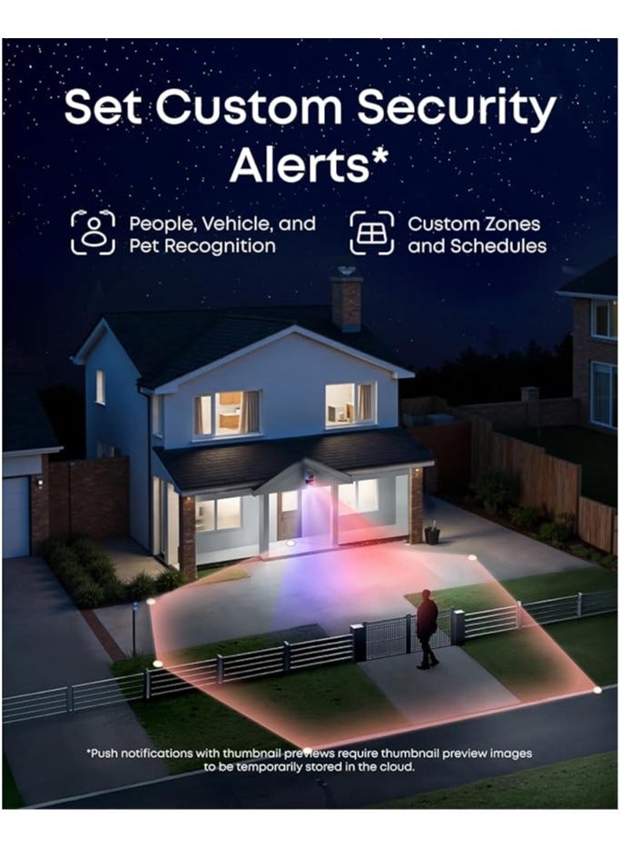 eufy Security PoE Turret CCTV Camera E41 Add-On, Wired Outdoor Surveillance, 4K UHD, 122° FOV, F1.6 Colour Night Vision, 24/7 Recording, Person/Vehicle/Pet AI Detection, Red & Blue Lights, IP67 - Image 3