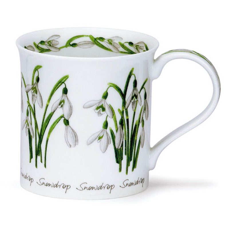 Dunoon Bone China Spring  Summer Flowers Bute Mug Snowdrop