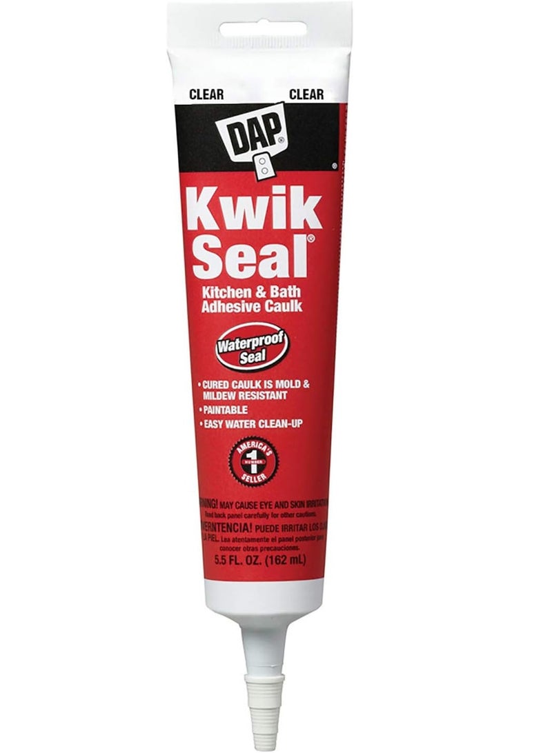Dap 18008 Kwik Seal Caulk 5.5 أونصة شفافة - Image 1