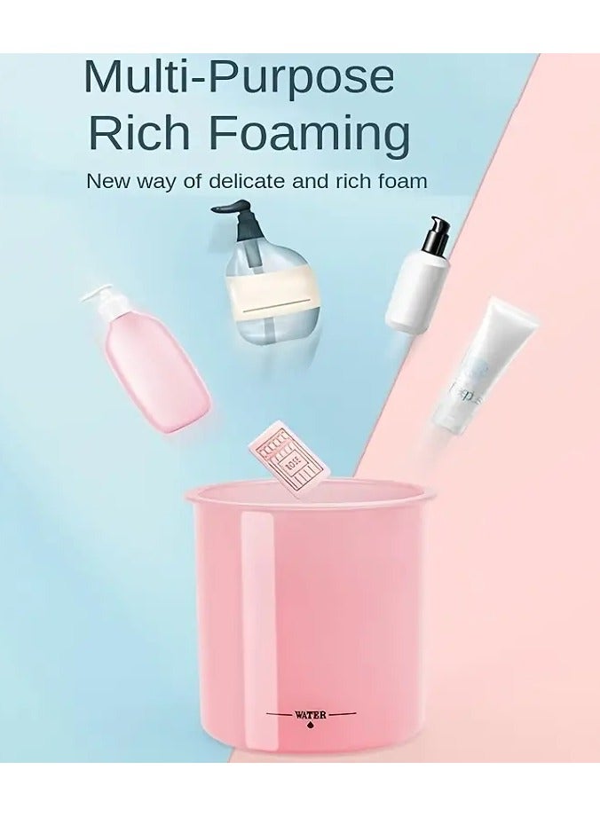 أوريتي تنظيف عميق غسل الوجه صانع رغوة السفر ودية أداة تنظيف الوجه للعناية بالبشرة أداة تنظيف الوجه لطيفة وفعالة لجميع أنواع البشرة-الوردي - Image 2