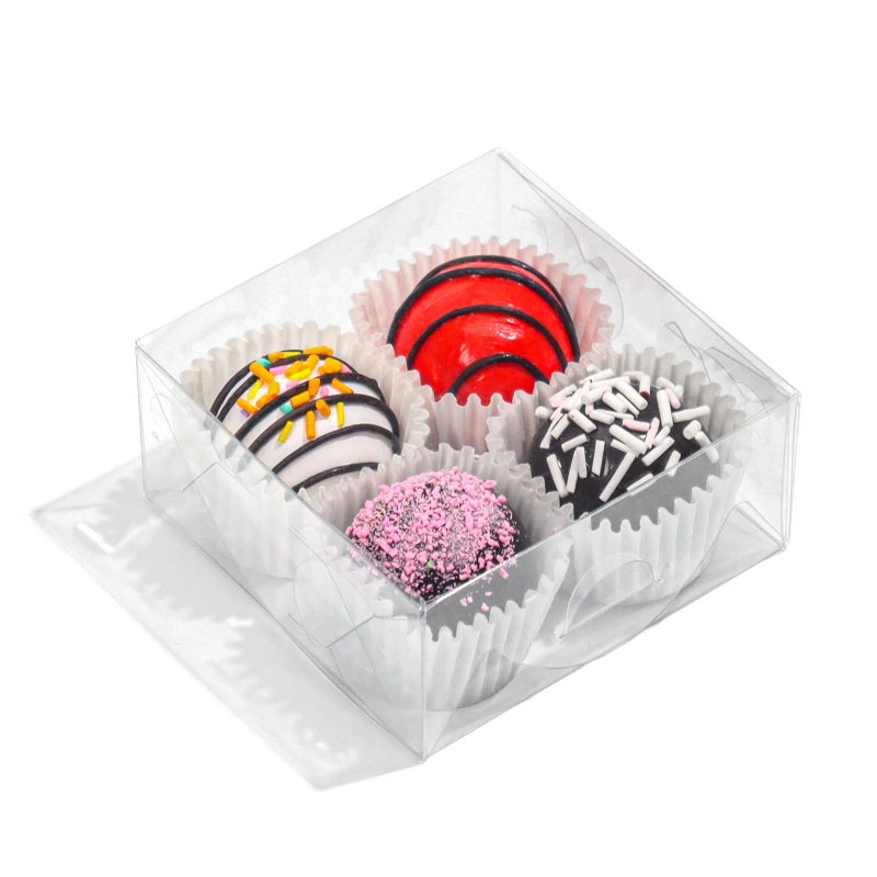 TEMLQPACK 50PCS 3X3X1 Inch Clear Boxes for Cookies Soap Chocolate Truffles Donuts Macarons Chocolatecovered Cherries Mini Bakery Items Brownies - Image 2