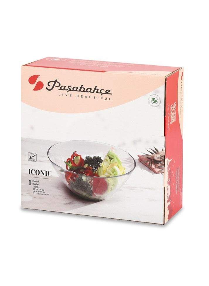 Paşabahçe وعاء زجاجي باساباهشي الأيقوني 2875 مل – 25 سم وعاء تقديم وسلطة كبير جداً – وعاء طاولة متعدد الأغراض – 1206402 - Image 4