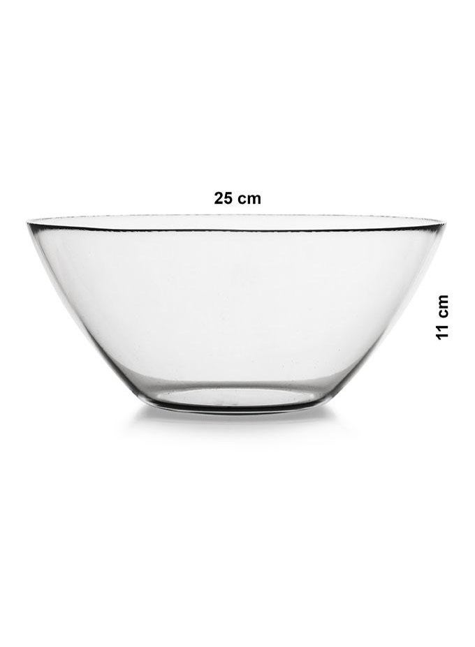 Paşabahçe وعاء زجاجي باساباهشي الأيقوني 2875 مل – 25 سم وعاء تقديم وسلطة كبير جداً – وعاء طاولة متعدد الأغراض – 1206402 - Image 3