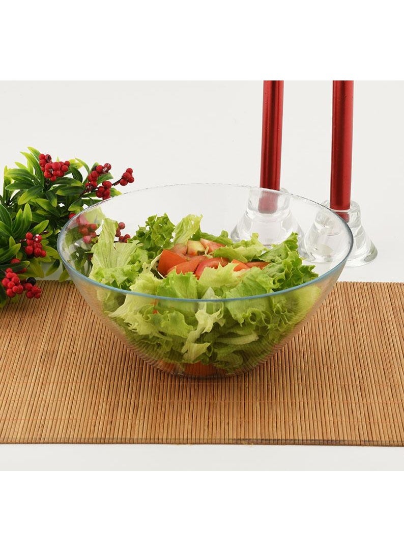 Paşabahçe وعاء زجاجي باساباهشي الأيقوني 2875 مل – 25 سم وعاء تقديم وسلطة كبير جداً – وعاء طاولة متعدد الأغراض – 1206402 - Image 1