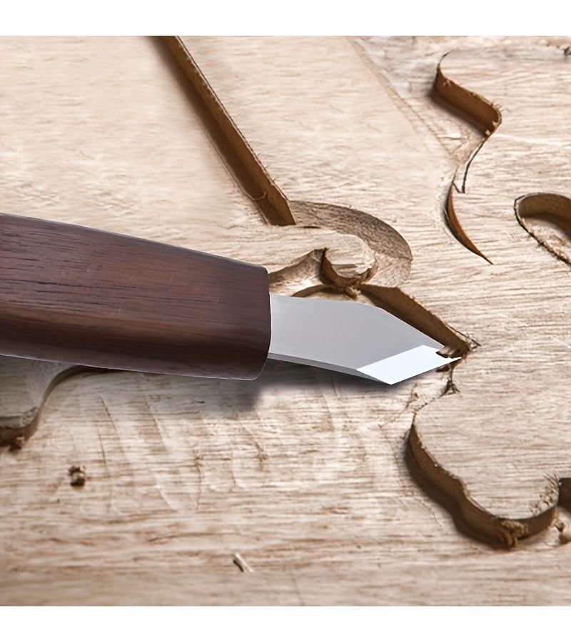 Double Edged CR-V Steel Woodworking Marking Knife With Wooden Handle For Woodworkers - Image 1