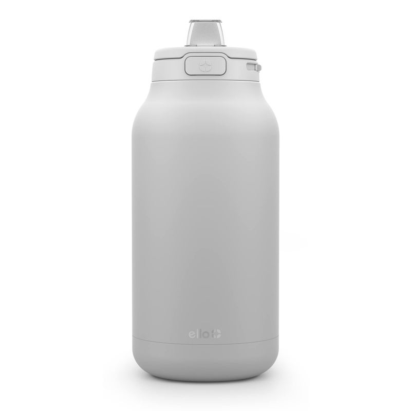 Ello Hydra 64oz Stainless Steel Water Jug with Locking Leak Proof Lid | Reusable Half Gallon Vacuum Insulated Metal Bottle with Silicone Straw, Keeps Drinks Cold All Day, Gift Ready, Grey - Image 2